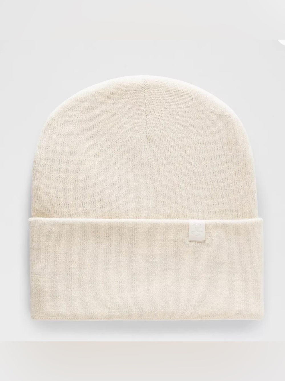 Lululemon Warm Revelation Beanie Merino Wool Blend in Heathered Ivory O/S